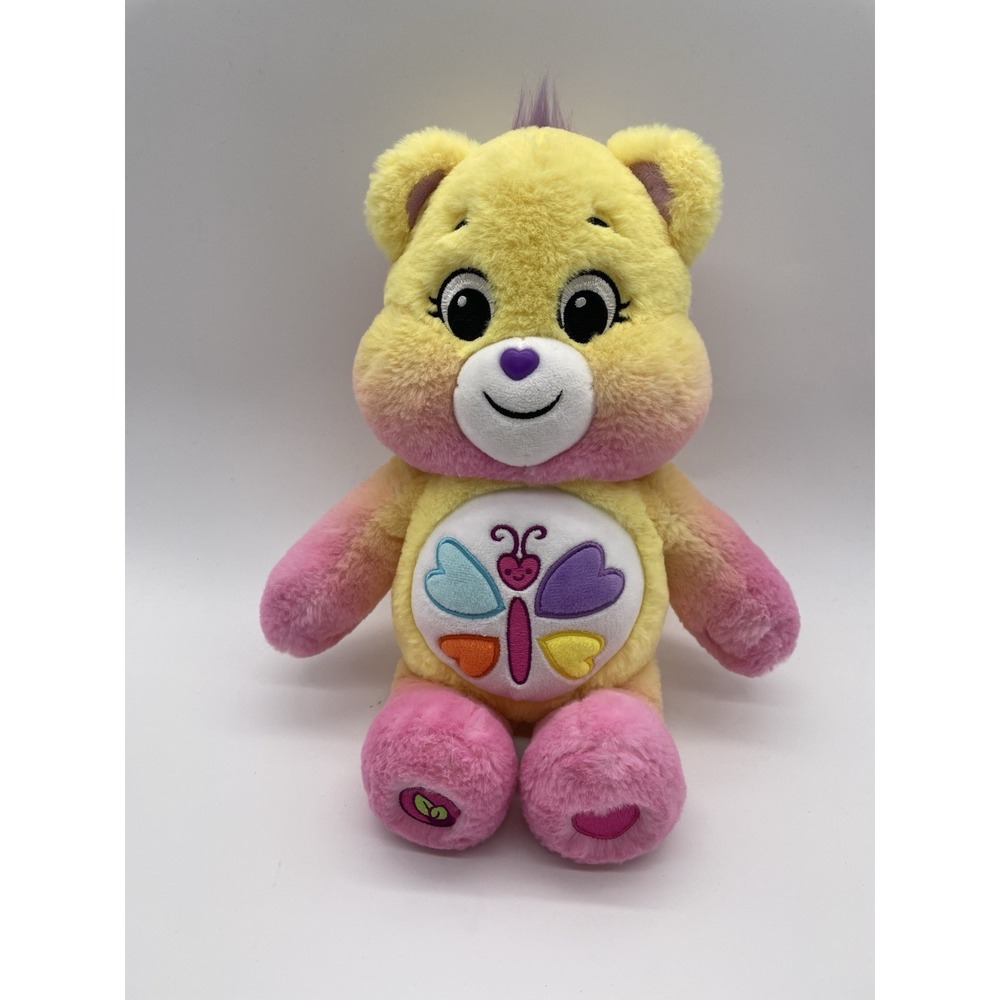 Care Bears Calming Heart Bear Plush Toy 12" Pink & Yellow Soft